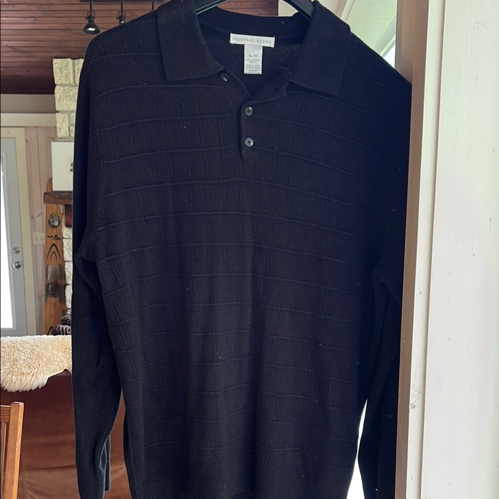 Geoffrey Beene black Button-Up Shirt